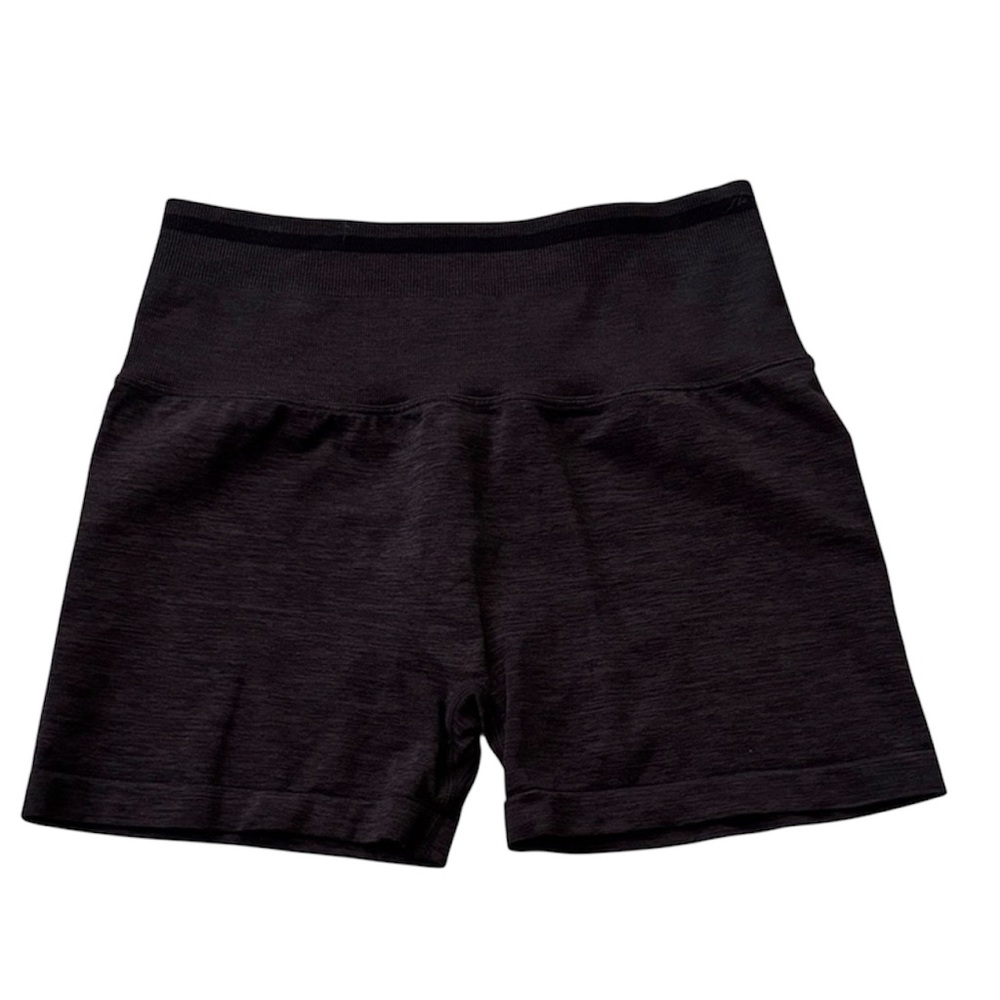 Buffbunny Black & Gray Heathered Biker Athletic Shorts Size Medium